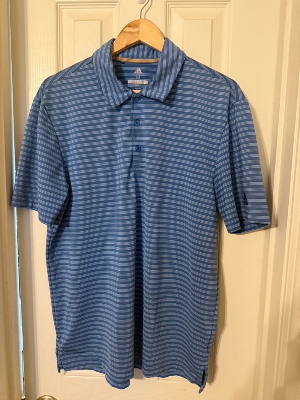 Adidas Blue Striped Men's Polo M